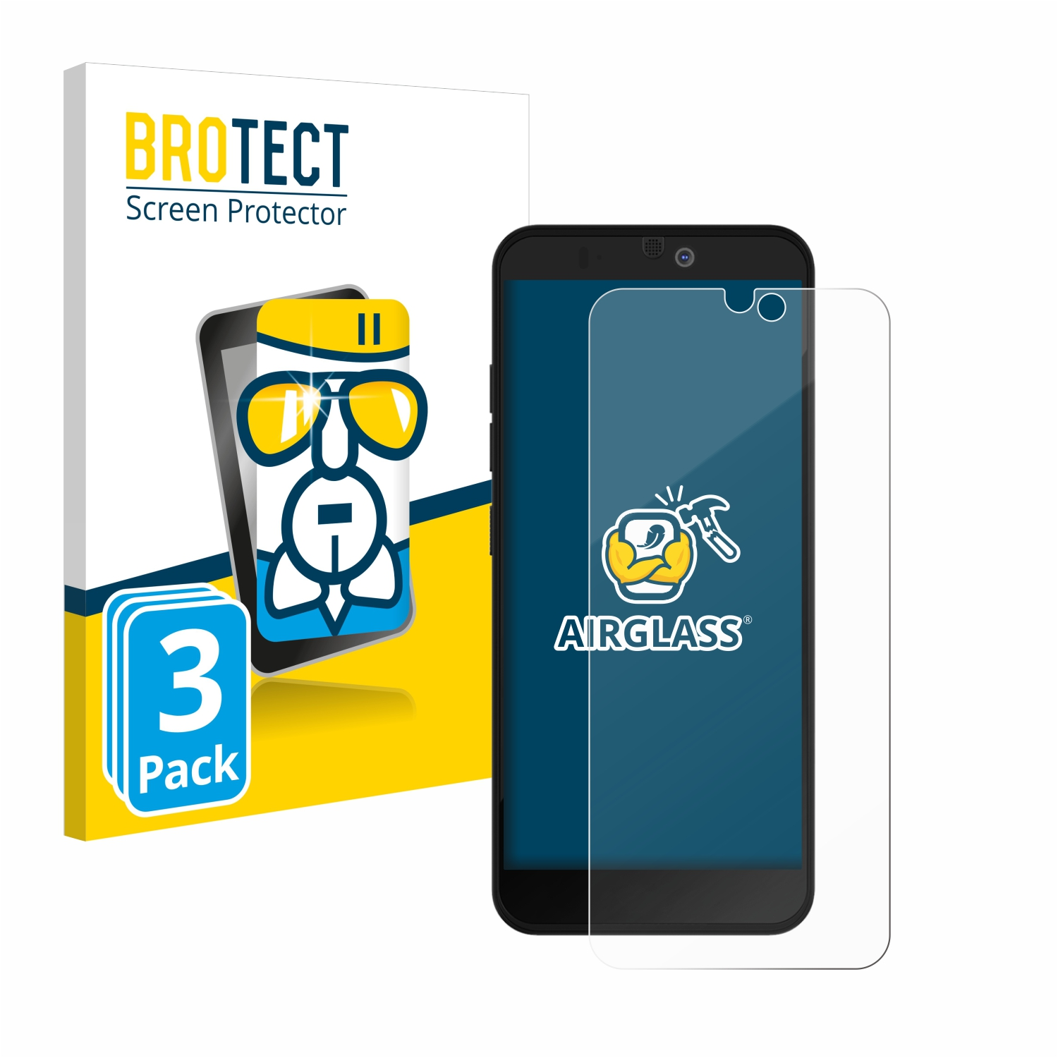 Plus) BROTECT 3x Airglass Schutzfolie(für 3 Fairphone klare