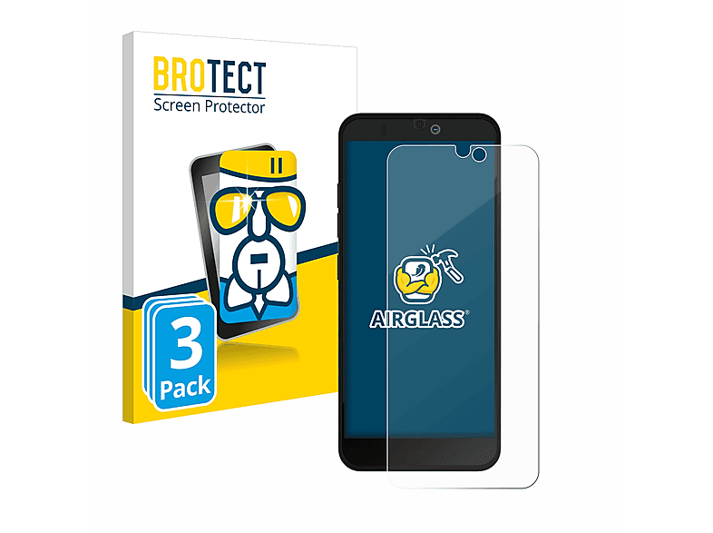 BROTECT 3x Airglass klare Schutzfolie(für Fairphone 3 Plus)