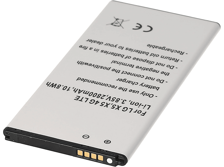 ACCUCELL Akku passend für LG X5, X5 4G LTE, Li-Ion, 3,85V, 2800mAh, 10,8Wh, mit IC chip Li-Ion - Lithium-Ionen Handy-Akku, 2800 mAh