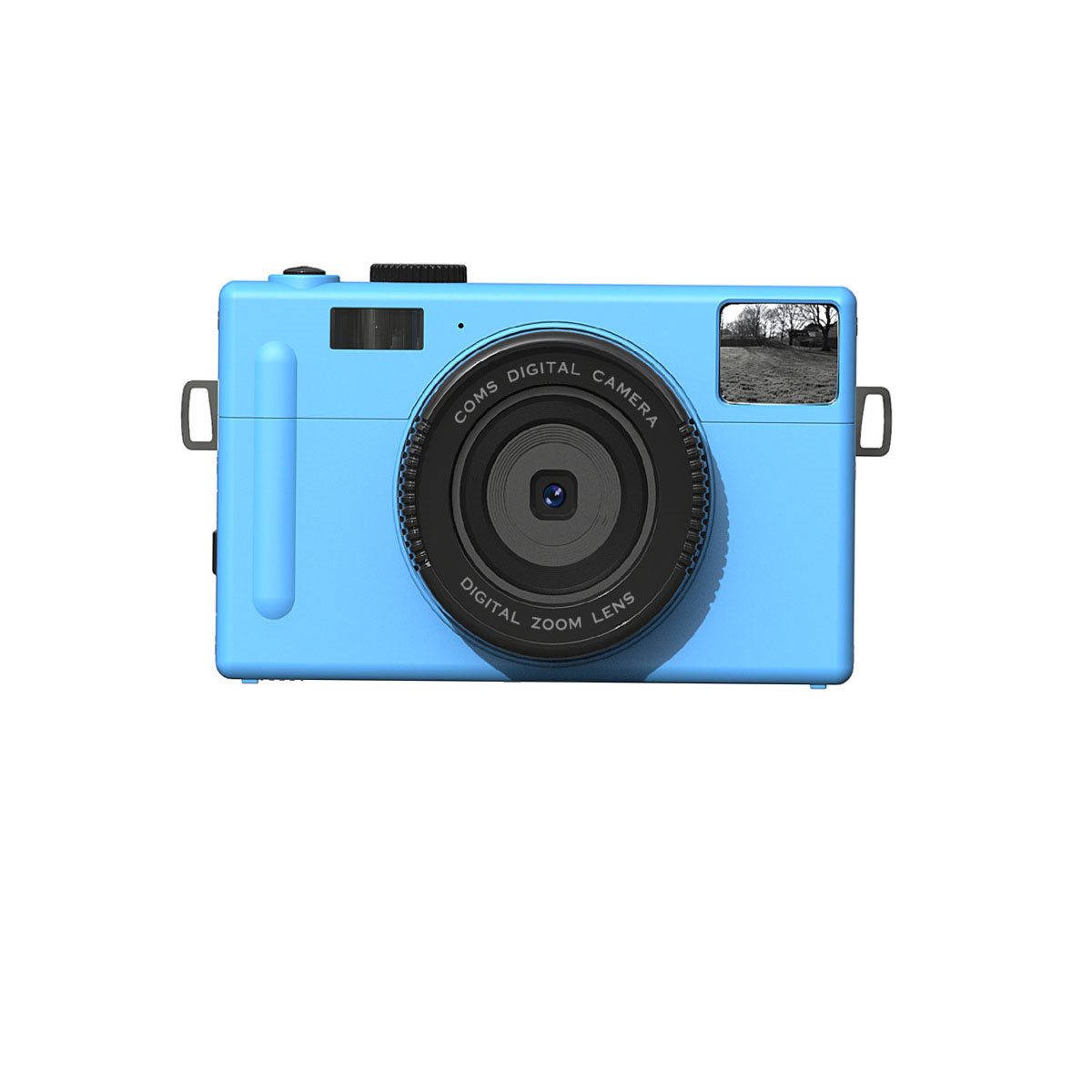 High-Definition-Digitalkamera auf blau- Gesichtserkennung mit Digitalkamera - Knopfdruck, SYNTEK Stummschaltung