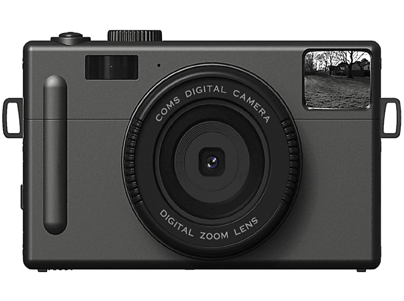 SYNTEK High-Definition-Digitalkamera - mit Stummschaltung auf Knopfdruck, Gesichtserkennung Digitalkamera schwarz