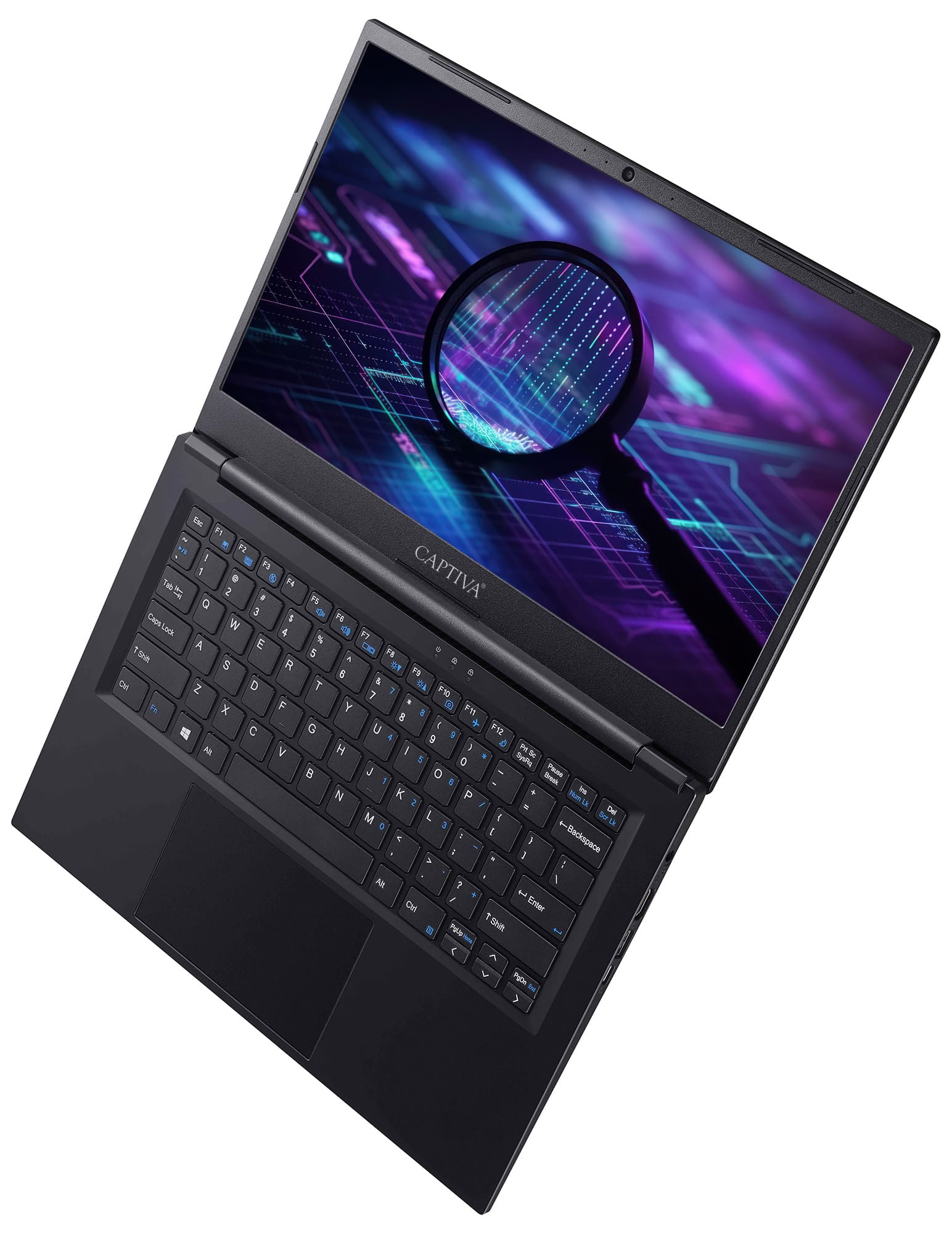 Business-Notebook GB Iris Graphics, GB Display I75-984, schwarz mit Intel Zoll i7 Xe 14 Power Core™ CAPTIVA 250 SSD, RAM, 8 Prozessor, Starter
