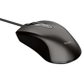 Ratón con cable - TRUST Basic Mouse, USB, Negro