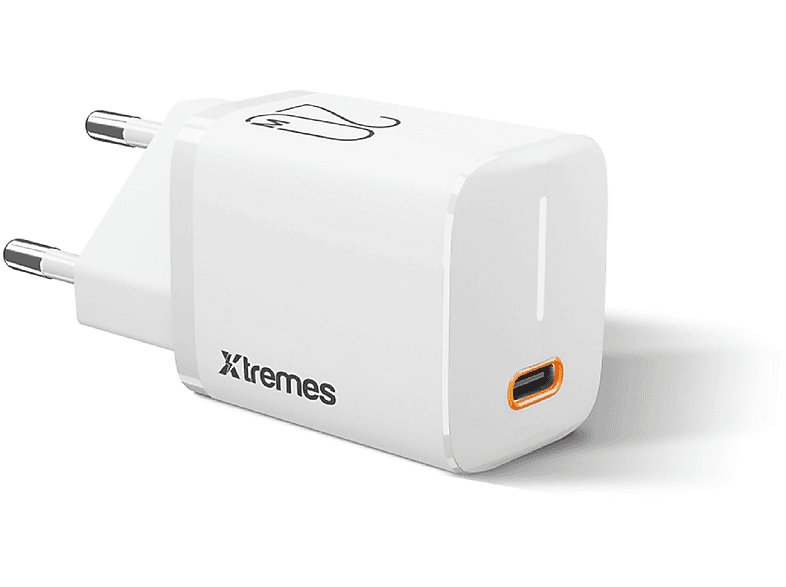 XTREMES Fast Charger (GC08) PD 3.0 20W (ohne Kabel) Ladegerät-Adapter Tablets, Samsung, Handys, iPhone, Smartwatches, Apple, Redmi, Xiaomi, White
