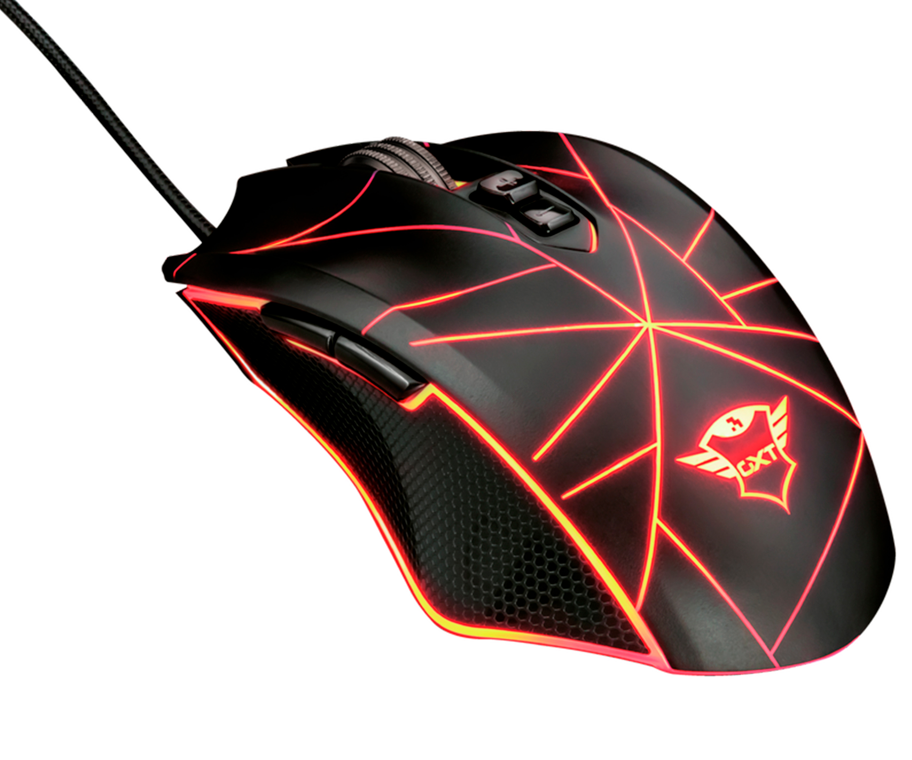 MOUSE GXT 160 ILLUMINATED Maus, TRUST Schwarz 22332 Gaming TURE GAMING