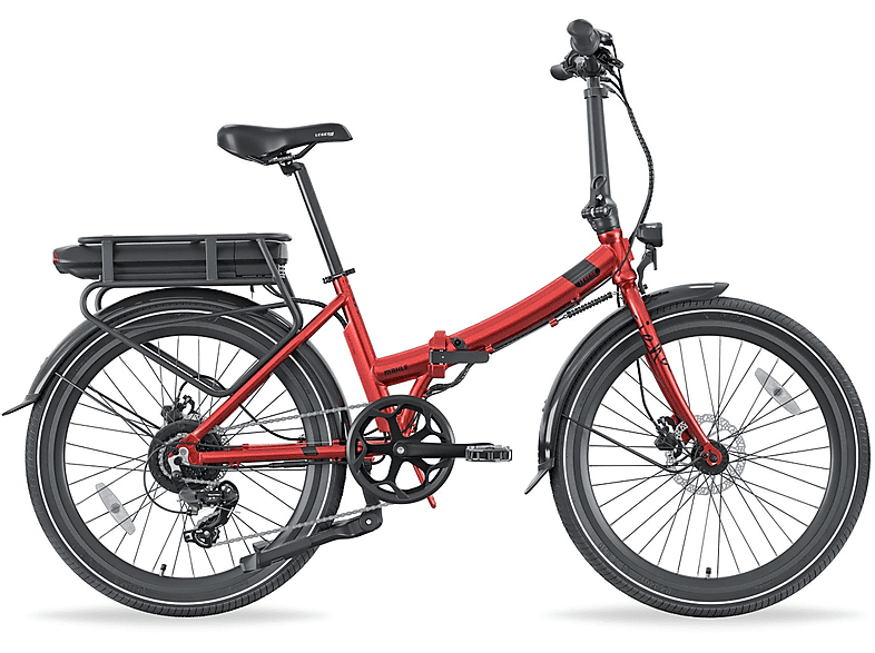 Moma Bikes Bicicleta Electrica Plegabe, Ebike 20PRO, Aluminio, Shimano 7v,  Batería Litio integrada y extraible de