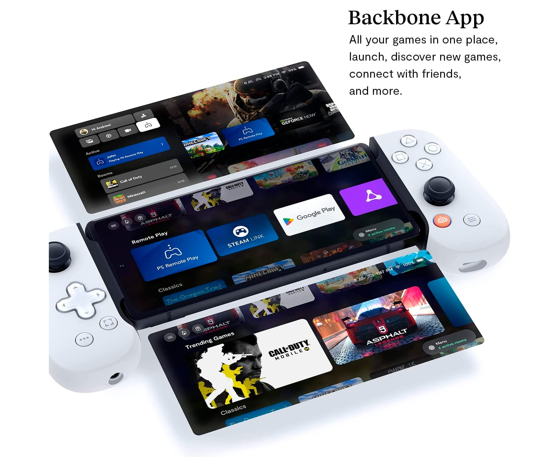 Handheld BACKBONE 50256 - Weiß Konsole ANDRO ONE FOR PLAYSTATION EDITION