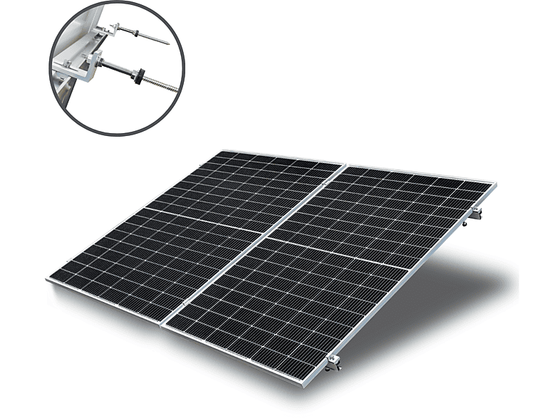 SMARTEC SOLAR ALLin Stockschrauben Hochkant-Verlegung Solarmodul Halterung Solar Halterungs-Set