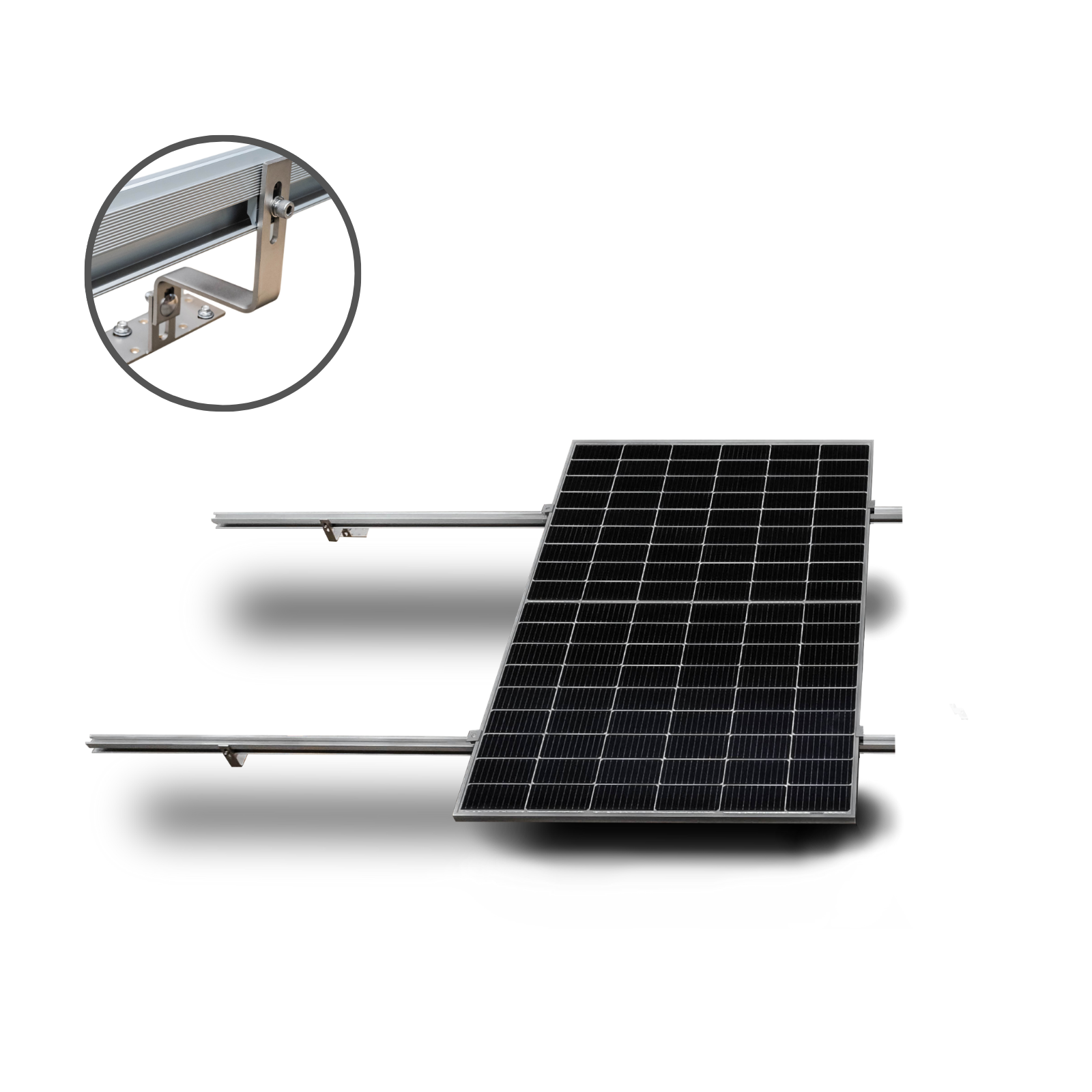SMARTEC SOLAR ALLin Dachpfanne Hochkant-Verlegung Solar Halterungs-Set Halterung Solarmodul
