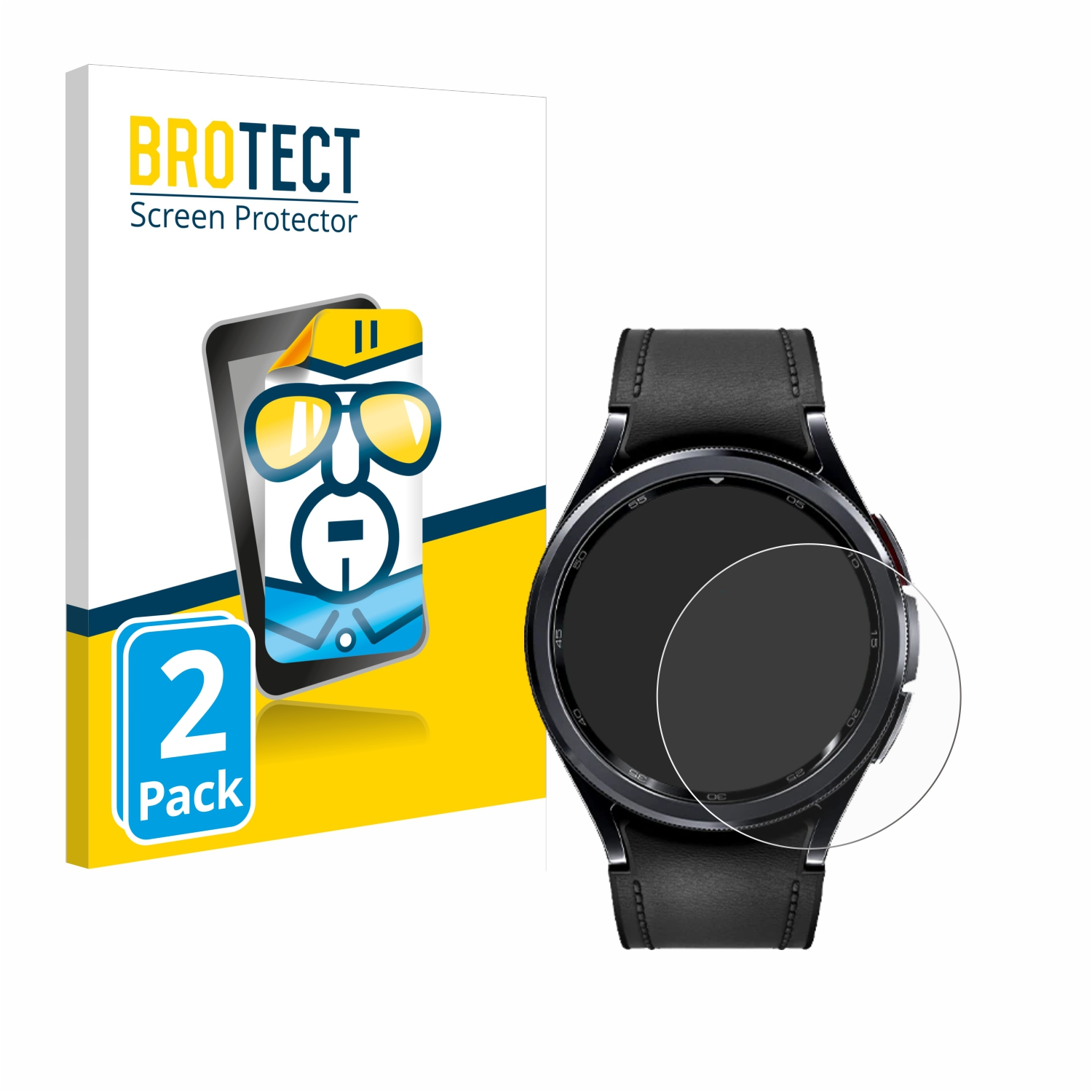 BROTECT 2x klare Schutzfolie(für Samsung (47 Galaxy Watch Classic 6 mm))
