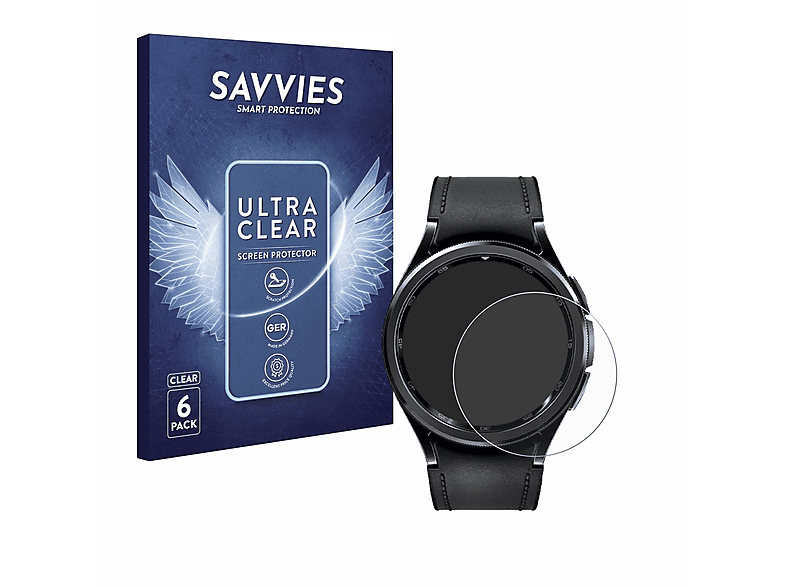SAVVIES 6x klare mm)) Samsung Schutzfolie(für Galaxy (47 Watch Classic 6