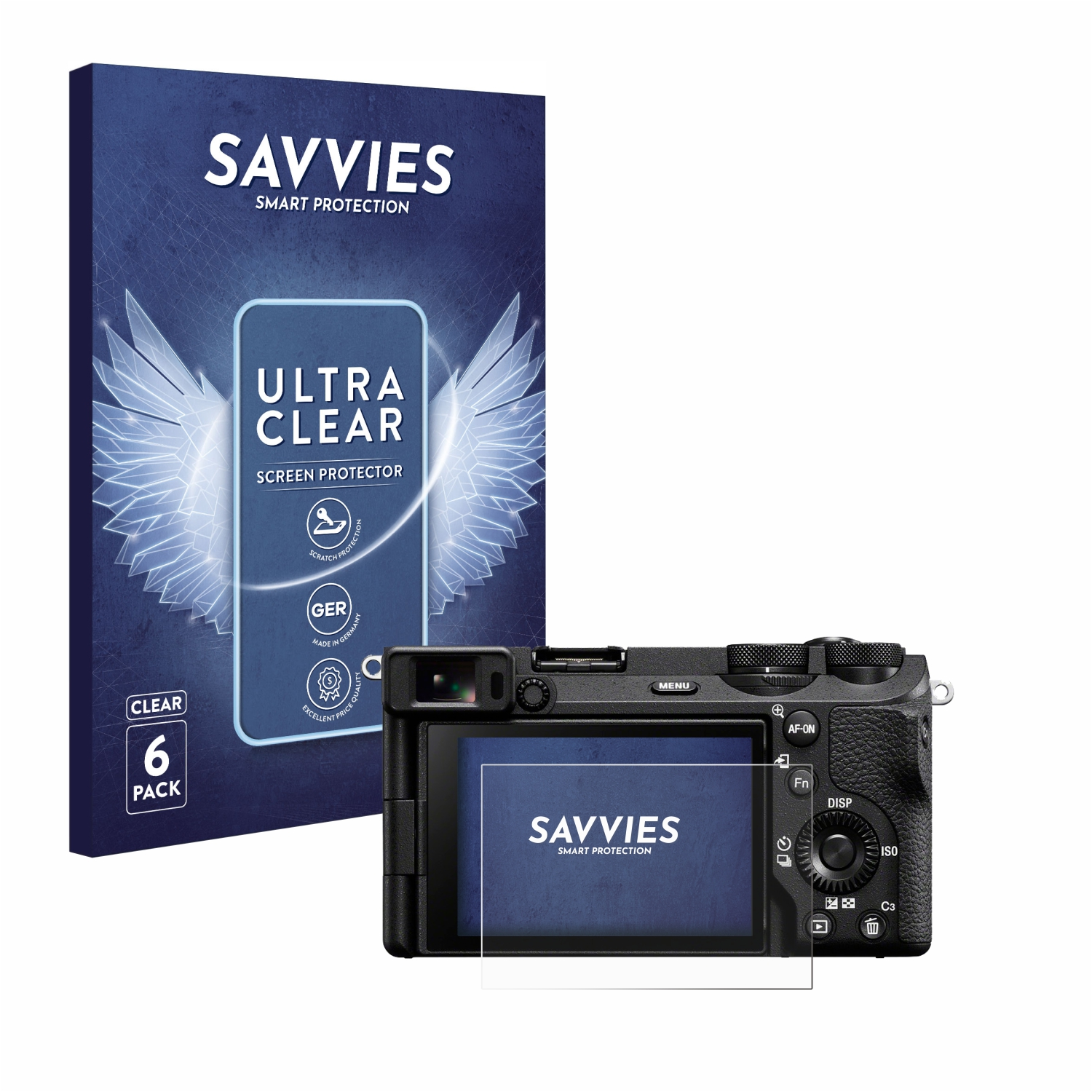 SAVVIES 6x klare Schutzfolie(für 6700) Alpha Sony