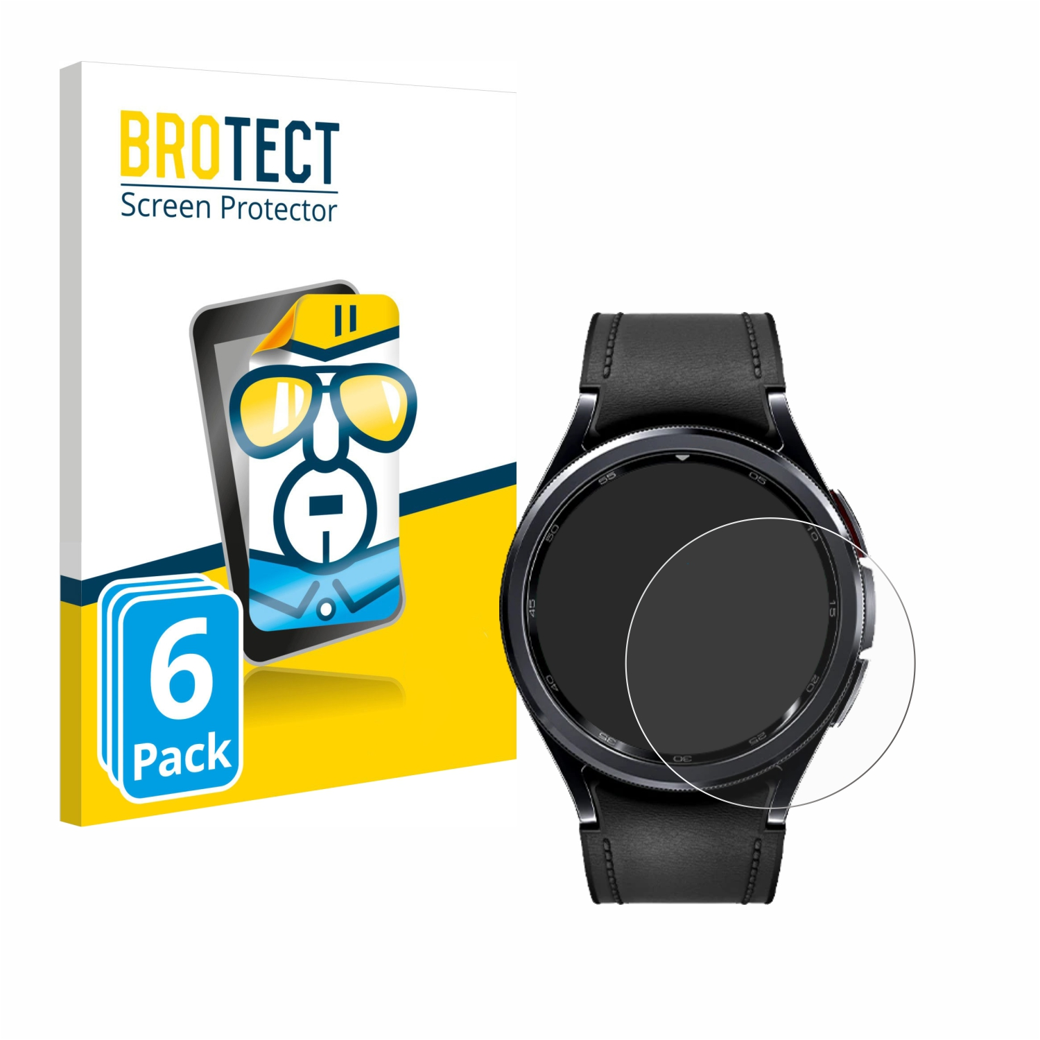 BROTECT 6x klare Schutzfolie(für Samsung Galaxy Watch Classic mm)) (47 6