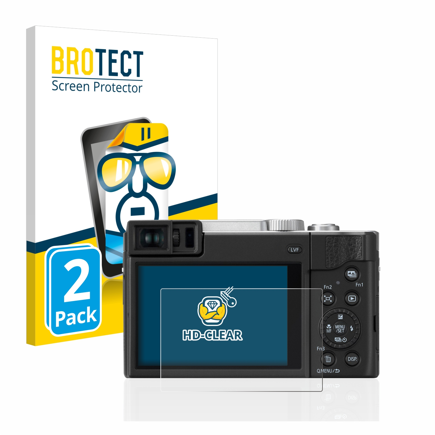 BROTECT Panasonic 2x Lumix Zoom) DC-TZ95D Super klare Schutzfolie(für