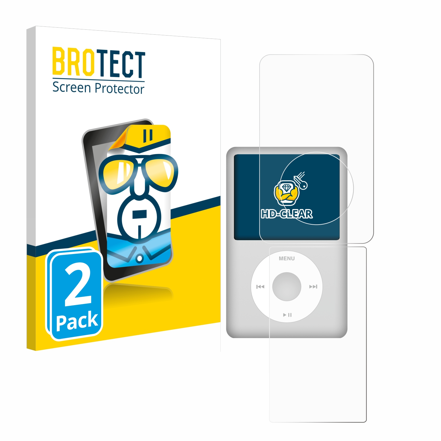 klare Gen.)) 5.5 Classic 2x (Display+Rückseite, Apple iPod BROTECT Schutzfolie(für