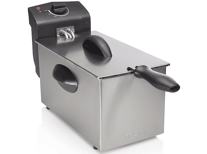 TRISTAR Große 3 Liter Kaltzonen Fritteuse, mit Emaille-Behälter 2000 Watt & regelbarem Thermostat Kaltzonen Fritteuse 2000 Watt Silber