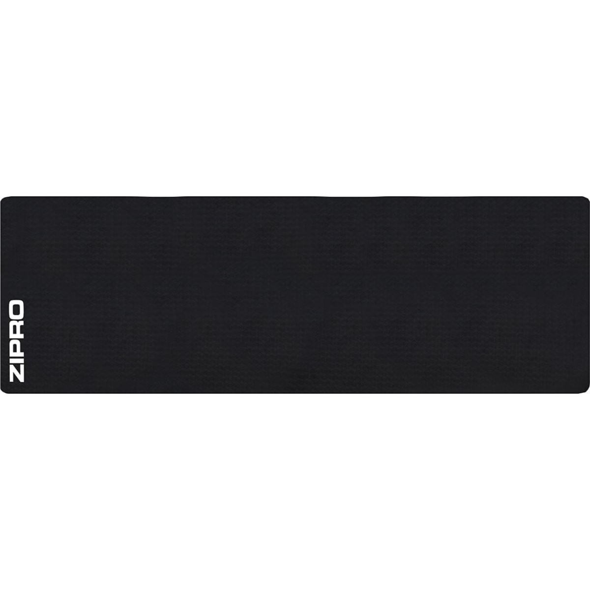 Schwarze, rechteckige ZIPRO-Trainingsmatte. Weißer ZIPRO-Text an der Seite.