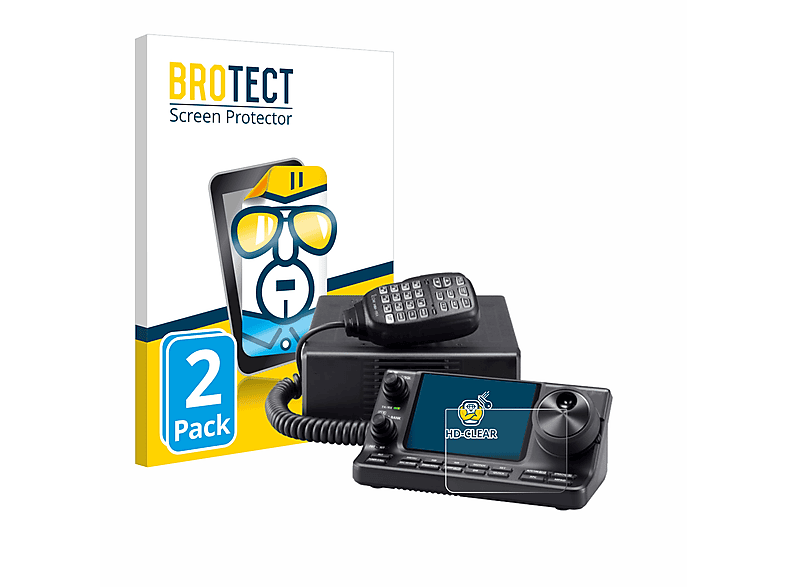 BROTECT 2x klare Schutzfolie(für Icom IC-7100)