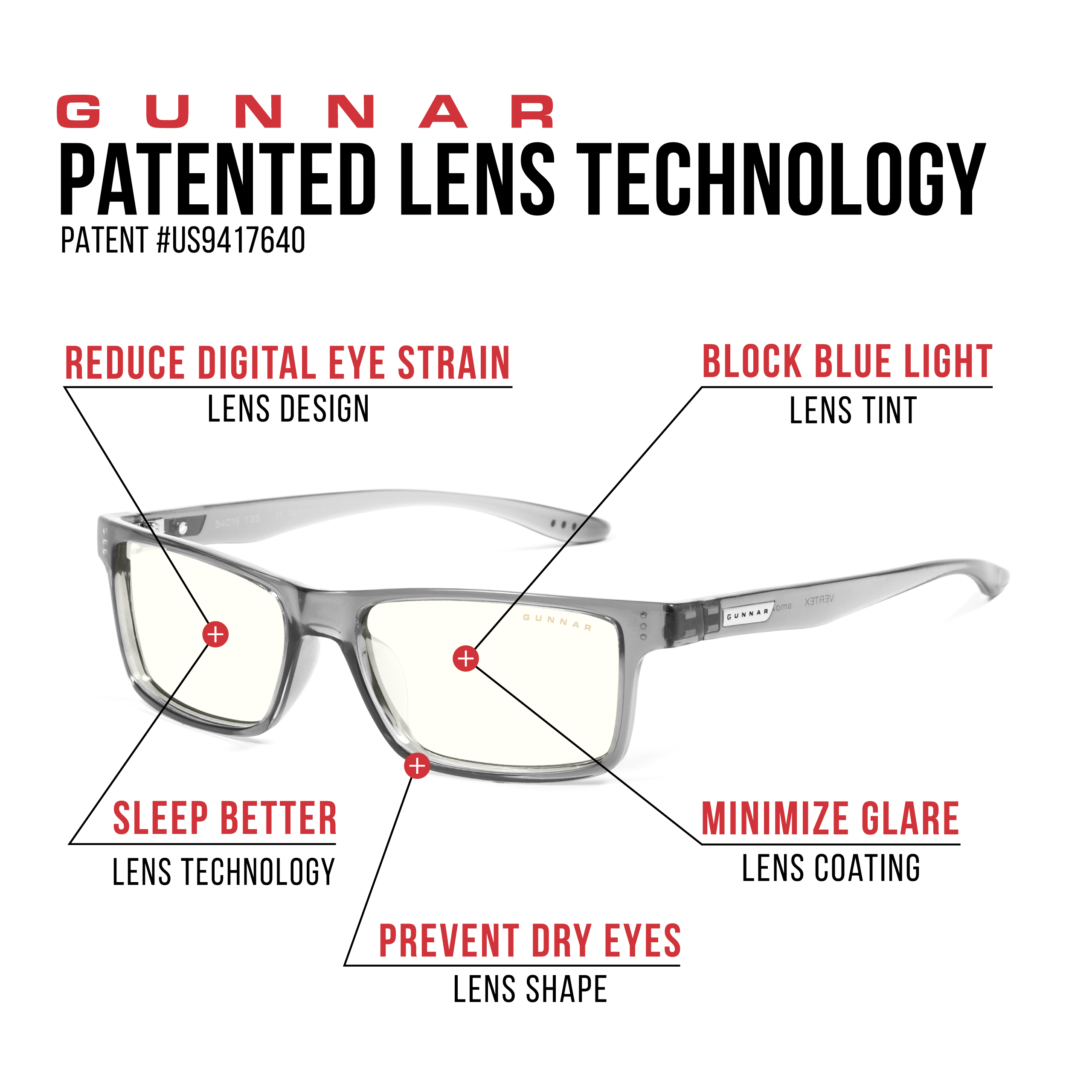 GUNNAR Stark Blaulicht (blockt Edition |Edelstahlrahmen, Gaming 100% 65% Tönung Brille Sun UV-Licht), & Brille Industries