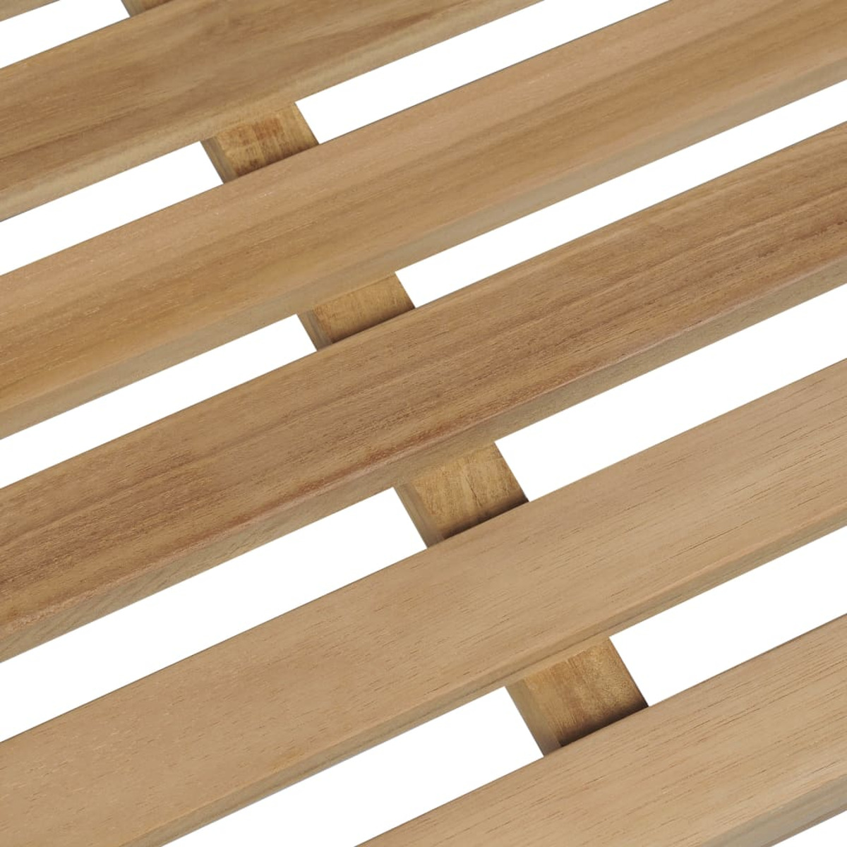 Holzlattenoberfläche, Nahaufnahme. Diagonale Linien aus hellbraunen Holzlatten.