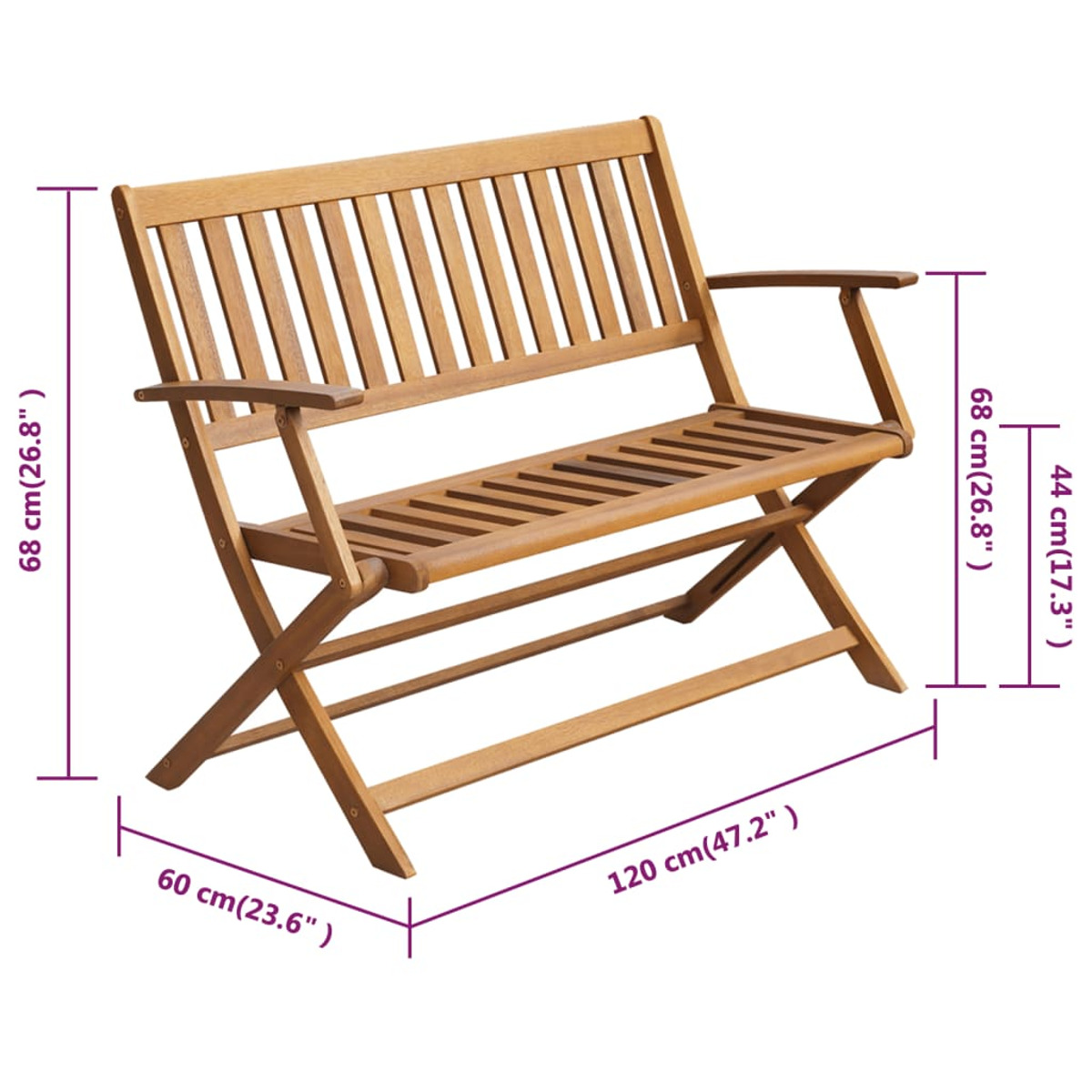 Gartenbank, Rot VIDAXL 3064245