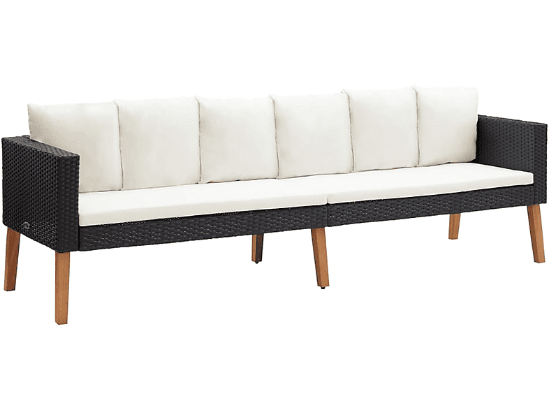 310214 Gartensofa, VIDAXL Schwarz