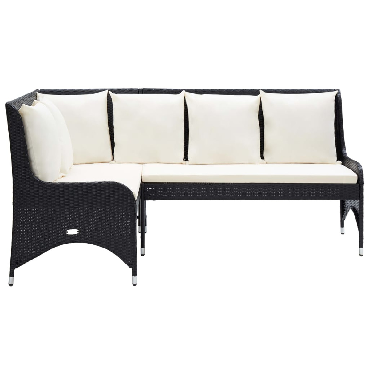 VIDAXL 310224 Gartensofa, Schwarz