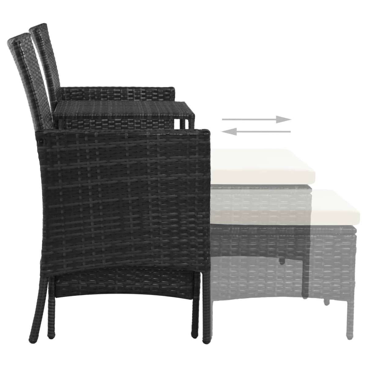 VIDAXL 44452 Schwarz Gartensofa