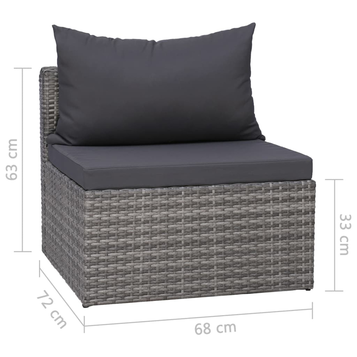 VIDAXL 44164 Gartensofa, Grau