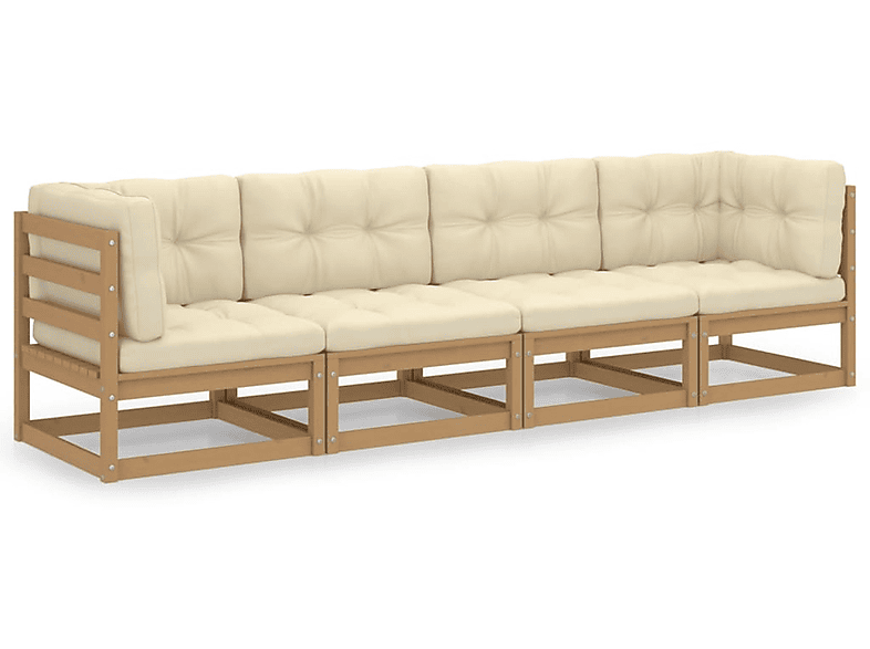 3076412 VIDAXL Braun Gartensofa,