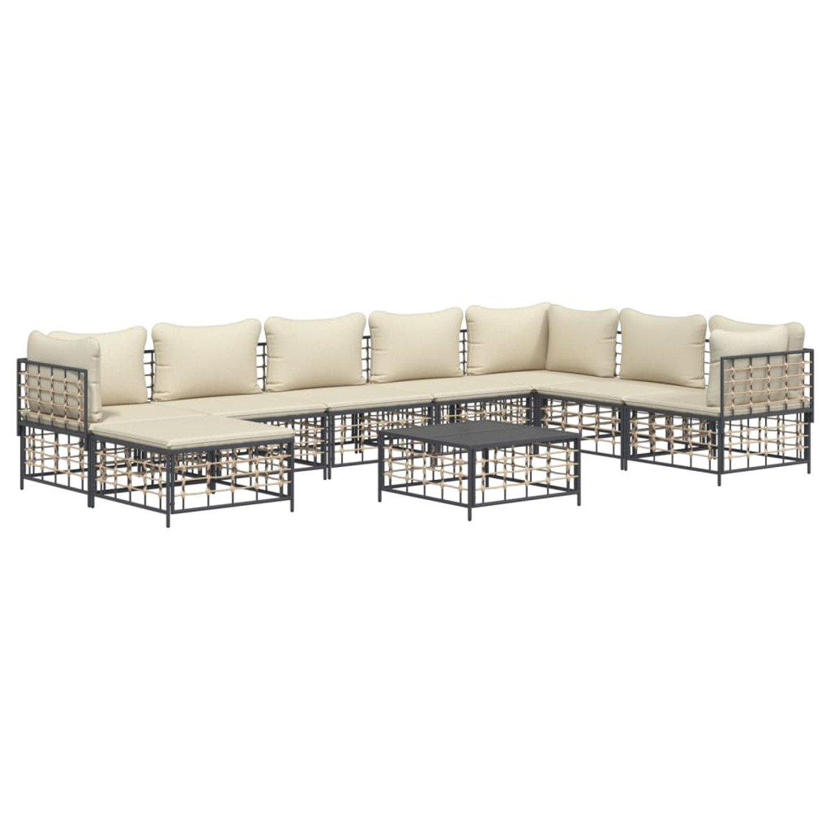 3186792 Gartensofa, Grau VIDAXL