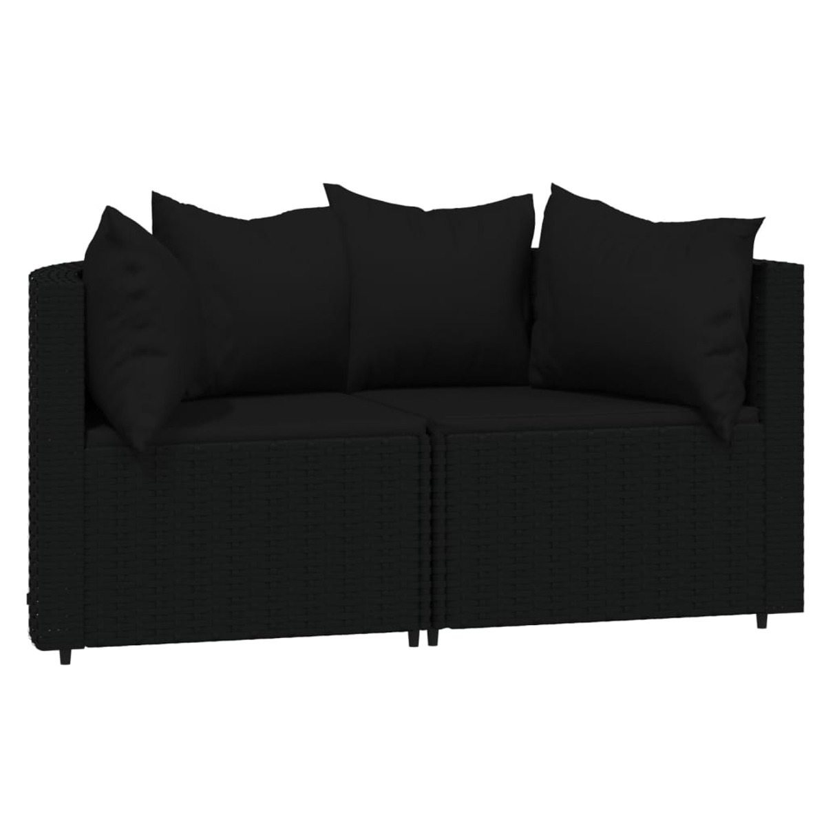 VIDAXL Gartensofa, 319791 Schwarz