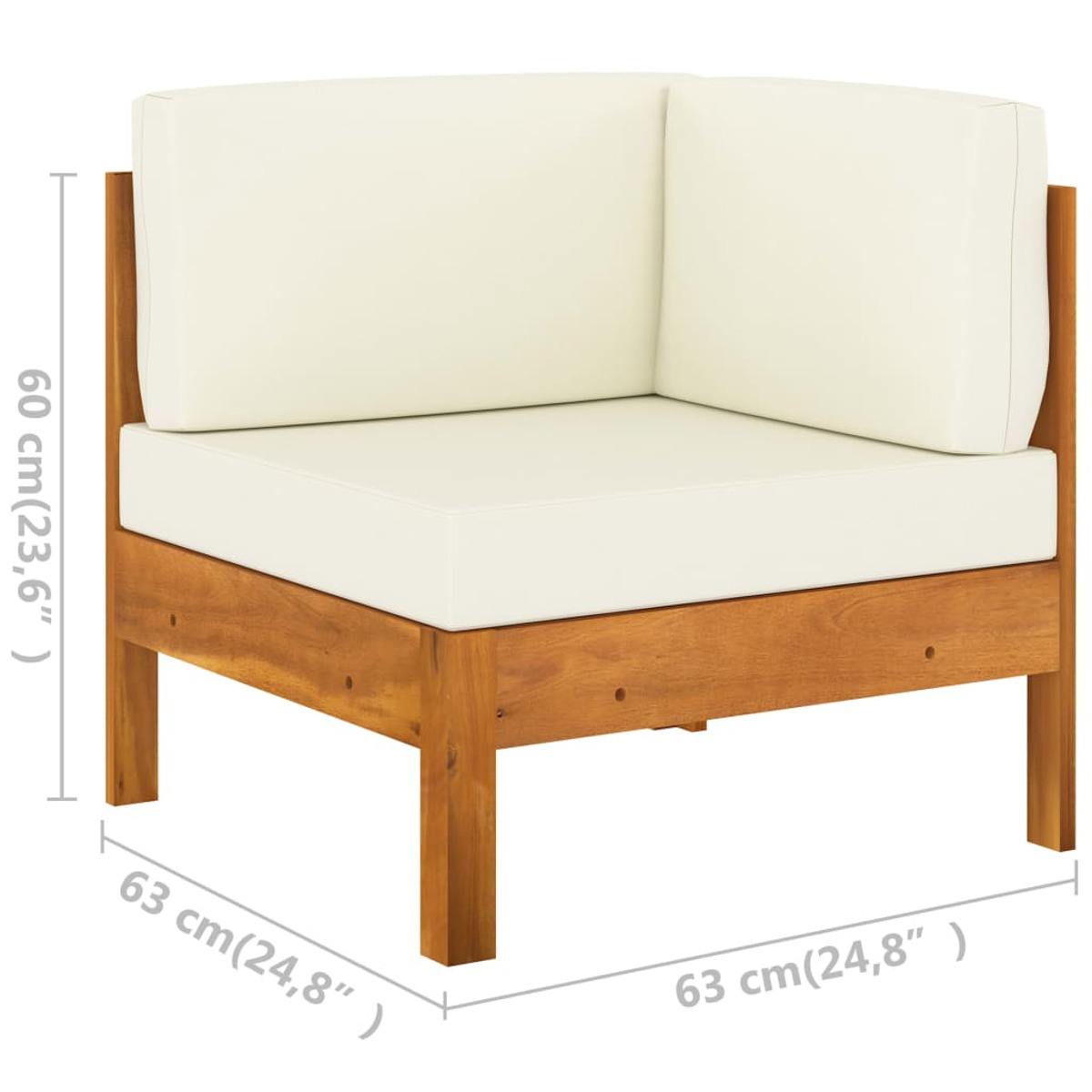 310636 Stuhlset, Weiß Gartentisch- VIDAXL und