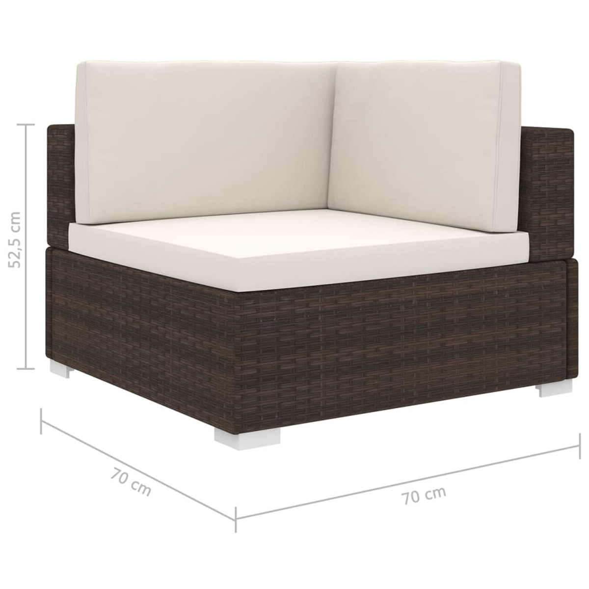 VIDAXL 46797 Braun Gartensofa