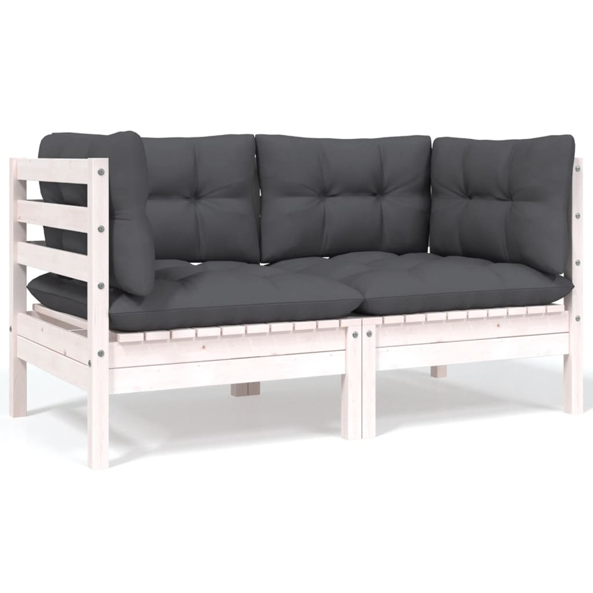 VIDAXL 806647 Gartensofa, Weiß