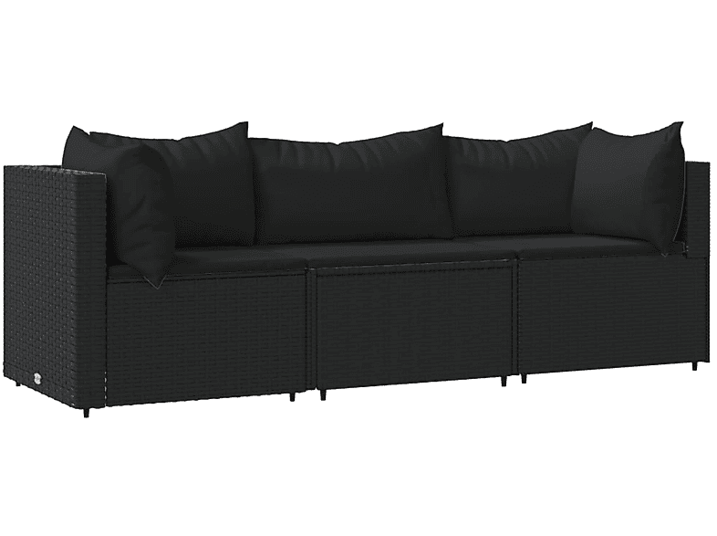 VIDAXL 319782 Gartensofa, Schwarz