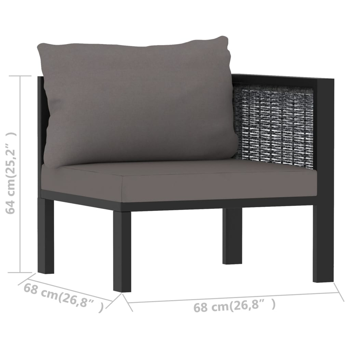 Gartensofa, Grau 49396 VIDAXL