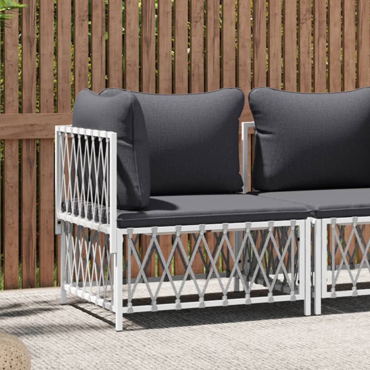 VIDAXL 364138 Gartensofa, Weiß