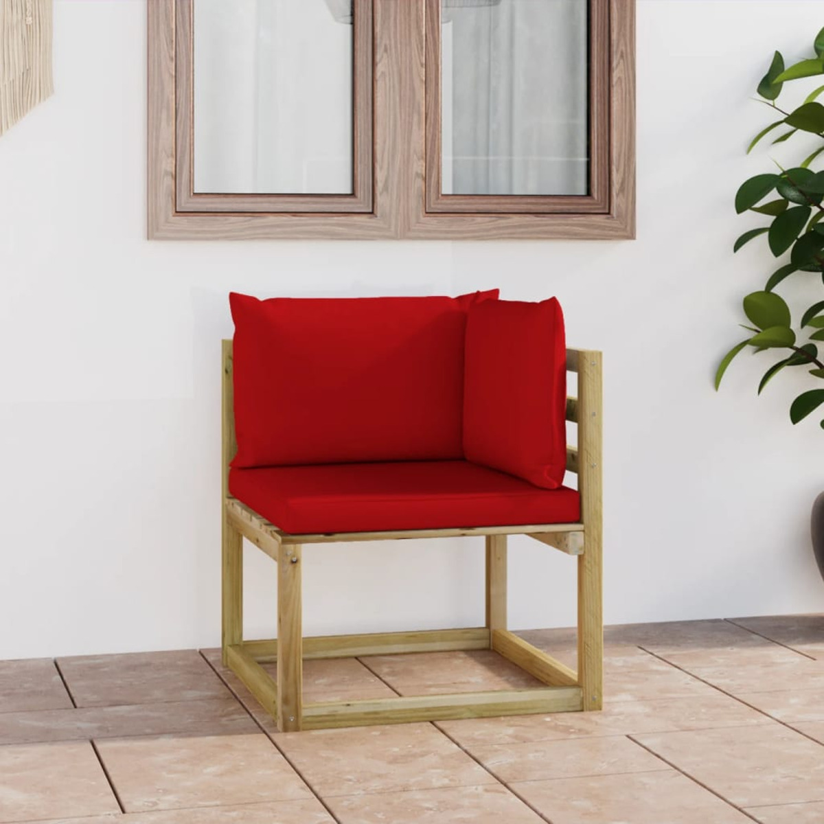 Rot Gartensofa, VIDAXL 3065111