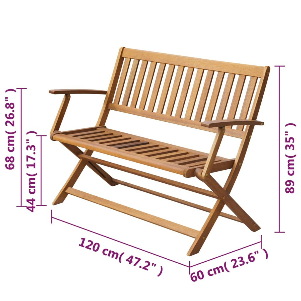 VIDAXL 44132 Gartenbank, Braun