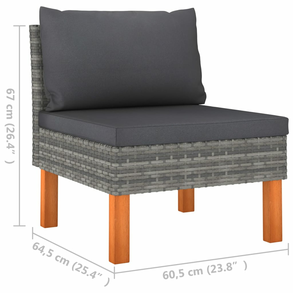 Gartensofa, Grau 315759 VIDAXL