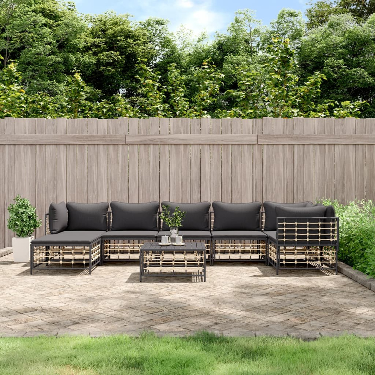 VIDAXL 3186777 Gartensofa, Grau