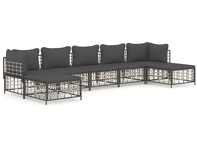 3186783 VIDAXL Gartensofa, Grau