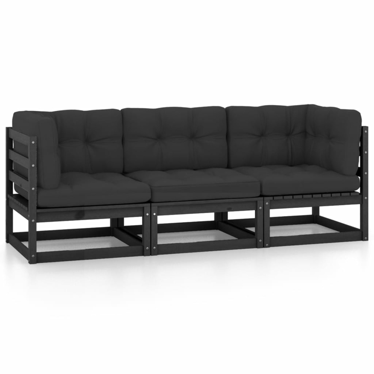 Schwarz 3076373 VIDAXL Gartensofa,