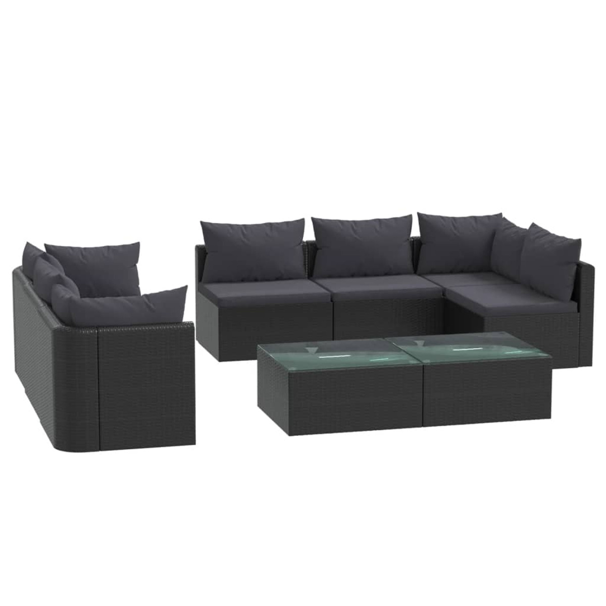 VIDAXL 46551 Schwarz Gartensofa