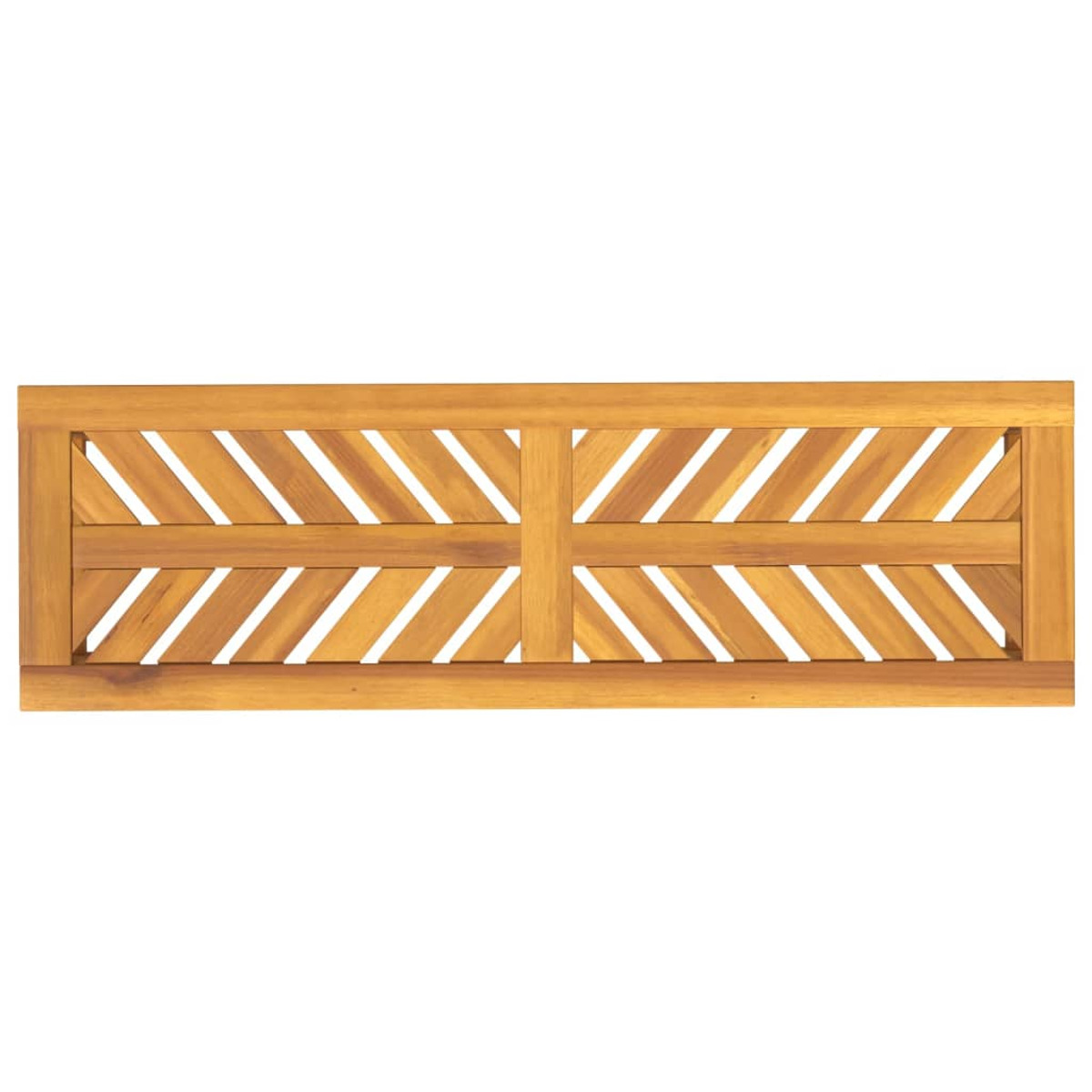 Holzpaneel mit diagonal gemusterten Lamellen. Hellbraune Farbe. Rechteckige Form.
