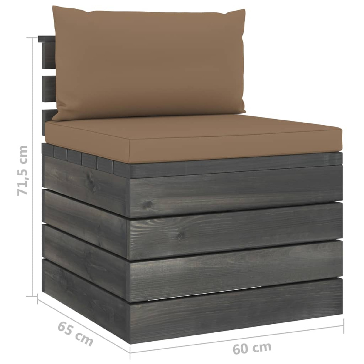 Braun VIDAXL Gartensofa, 3061691