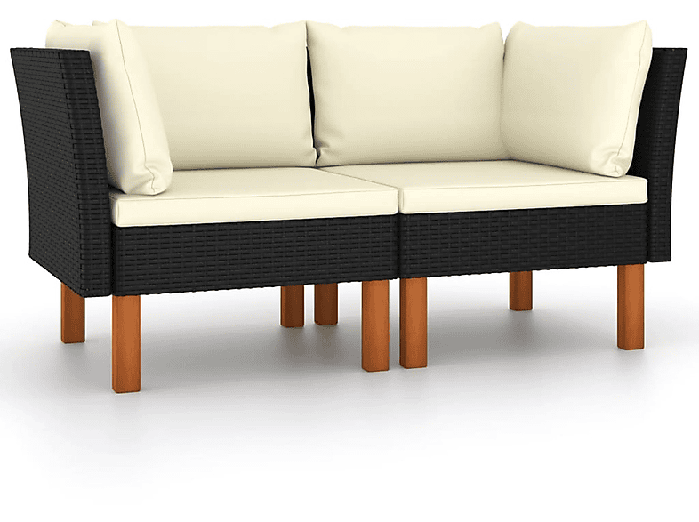 315767 VIDAXL Schwarz Gartensofa,