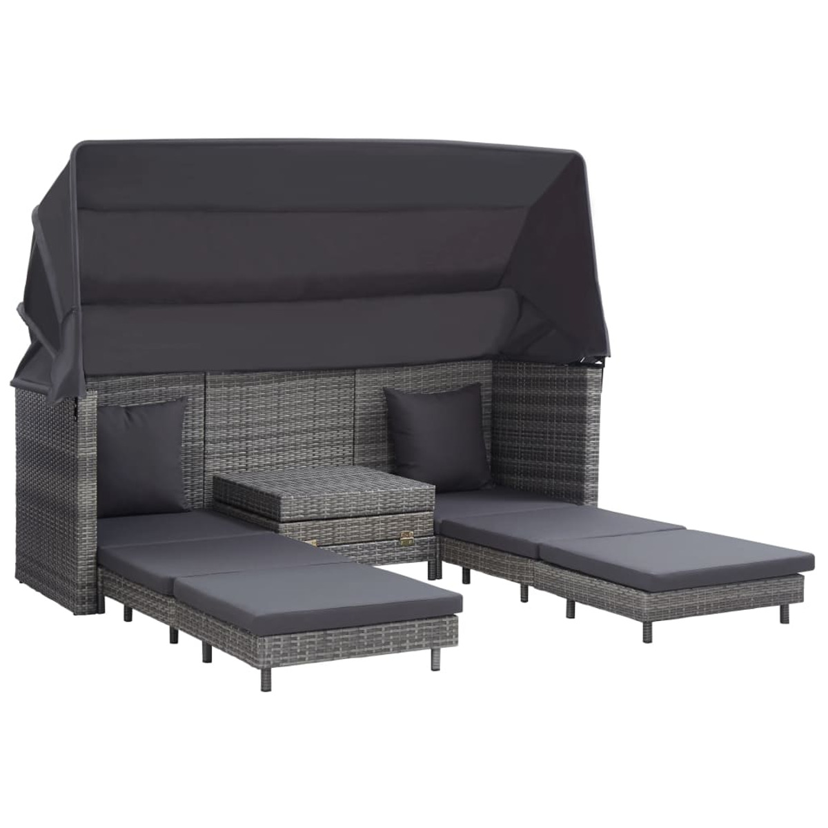 Gartensofa, VIDAXL Grau 46077