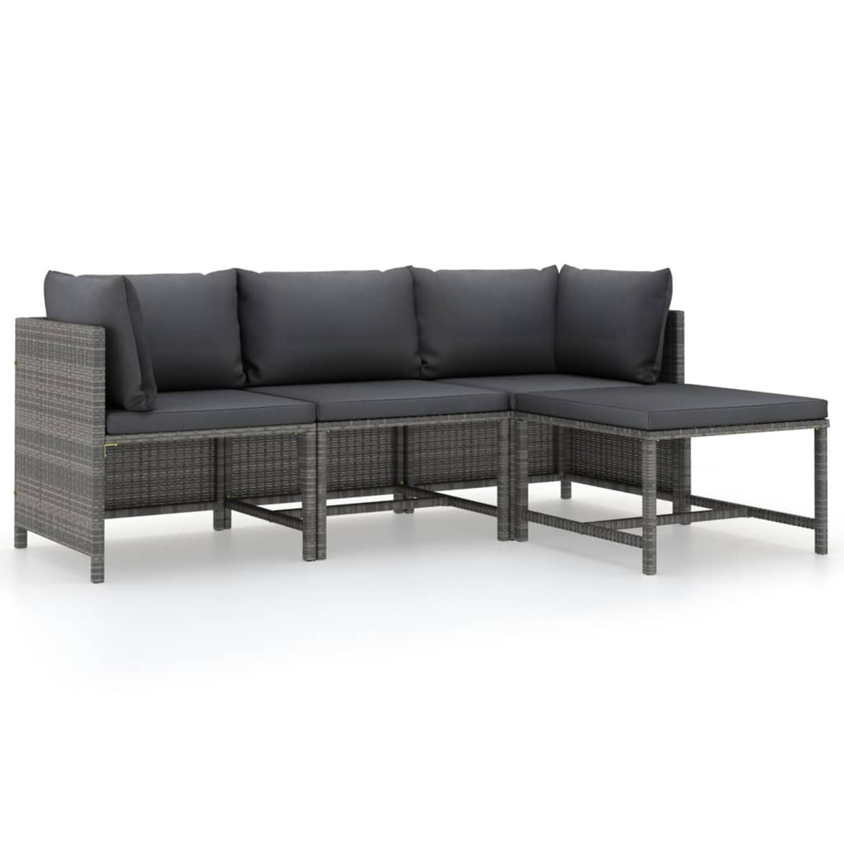 313502 Grau Gartensofa, VIDAXL